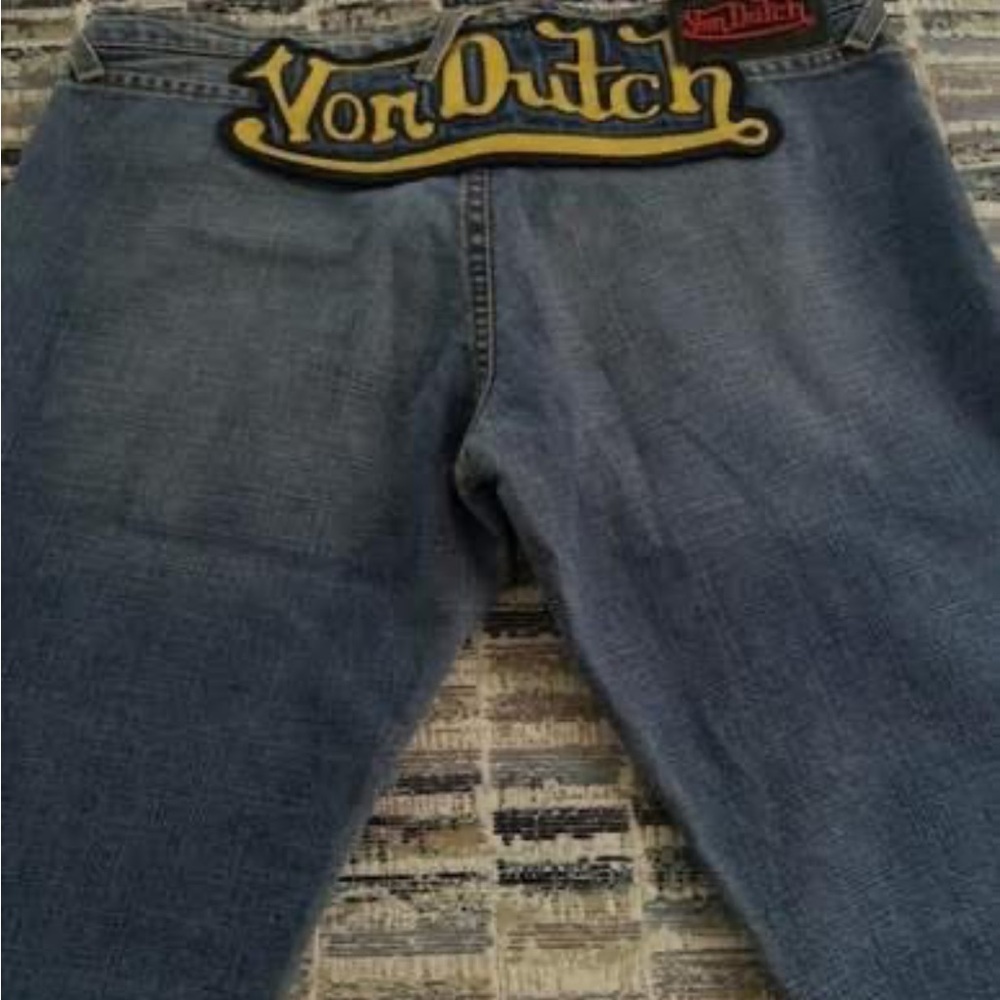 Von Dutch Denim Jeans with Yellow Logo